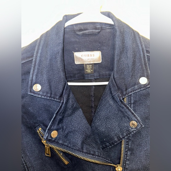 Guess biker denim jacket size xs - Picture 2 of 10